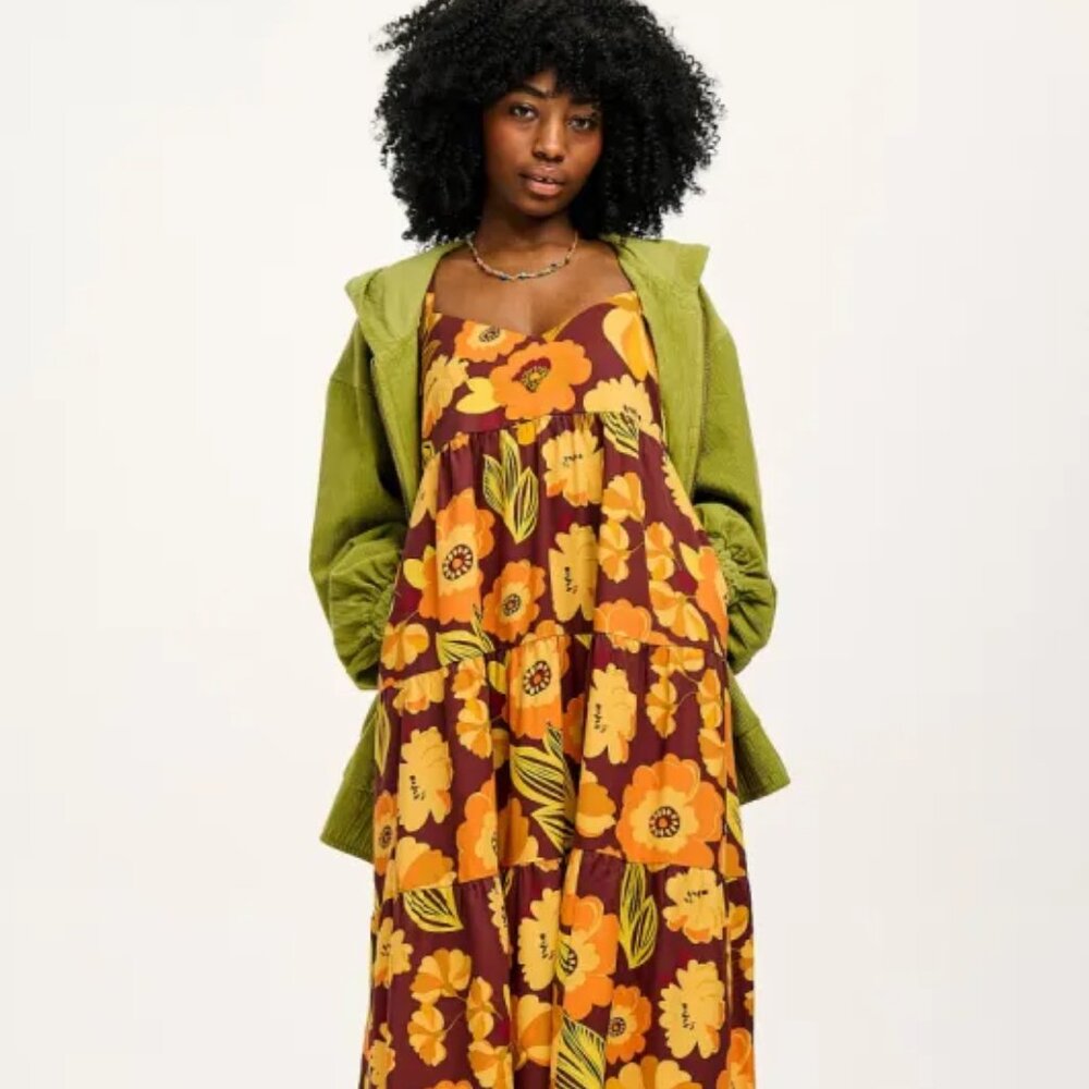 NWOT Lucy & Yak Mable TENCEL™ Lyocell Maxi Dress in Reyna Print - Size 8 / UK 12